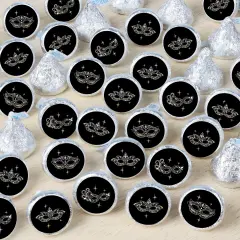 Big Dot of Happiness Masquerade - Venetian Mask Party Small Round Candy Stickers - Party Favor Labels - 324 Count