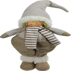 Northlight Standing Girl in Skirt Christmas Figure - 12" - Brown and White