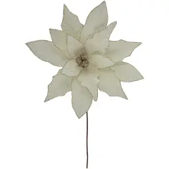 Northlight 24" Cream Poinsettia Christmas Stem Spray Ivory