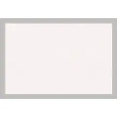 Low Luster Silver Wood Framed Corkboard, White Cork