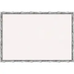 Scratched Wave Chrome Framed Corkboard, White Cork