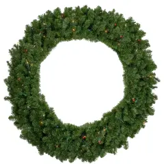 Northlight Pre-Lit Canadian Pine Artificial Christmas Wreath - 48" - Multicolor Lights Green