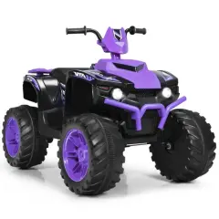 Iron Kids ATV Ride-On with Music, USB and 2 Speeds Purple