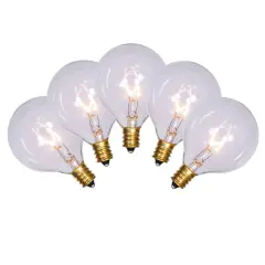 1PK - 10Ft. Incandescent String 15Lt. Clear G50 Lights Green Wire