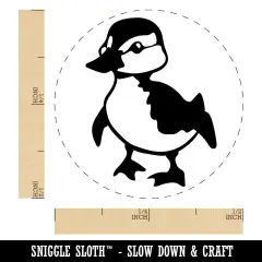 Cute Baby Duck Duckling Self-Inking Rubber Stamp for Stamping Crafting Planners Pink