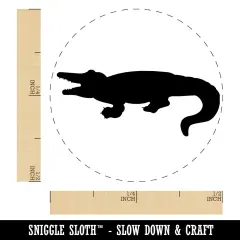 Alligator Crocodile Solid Self-Inking Rubber Stamp for Stamping Crafting Planners Brown