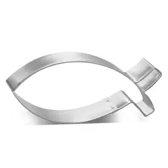 CookieCutter.Com Jesus Fish Ichthus 4.75 Inch &ndash;Tin Plated Steel Cookie Cutters &ndash; Made In The USA