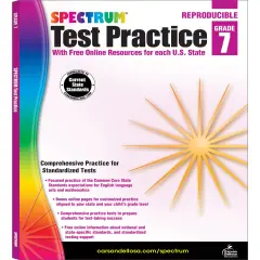 Spectrum Test Practice 7th Grade Workbooks All Subjects, Math, Language Arts, Reading Comprehension, Grammar, Spelling, Vocabulary, and Writing Practice, Classroom or Homeschool Curriculum