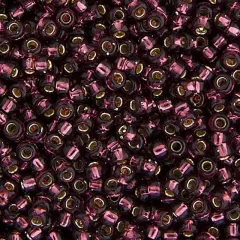 Miyuki 250g Silverlined Round Rocailles Seed Beads, 11/0 Dk Sm Amethyt #13