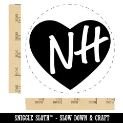 NH New Hampshire State in Heart Rubber Stamp for Stamping Crafting Planners