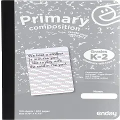 Enday 100 Ct. Primary Composition Book Gray