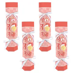 Big Dot of Happiness Groovy Christmas - No Snap Pastel Holiday Party Table Favors - DIY Cracker Boxes - Set of 12