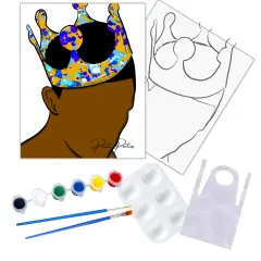 "Prince Wearing Crown" DIY Canvas Art Kit for Adults Beginner, Acrylic Paint Size 11x14 inch
