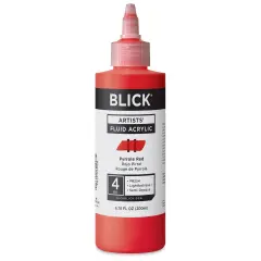 Blick Artists&rsquo; Fluid Acrylic - Pyrrole Red, 200 ml