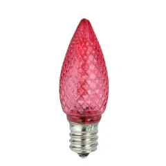 Sienna Pack of 4 Faceted Transparent Red LED C7 Christmas Replacement Bulbs