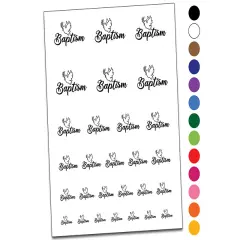 Baptism Dove Christening Temporary Tattoo Water Resistant Fake Body Art Set Collection Purple