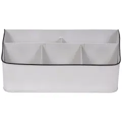 Northlight 14.25" White Rectangular Kitchen Utensil Storage Holder