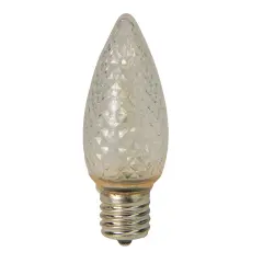 Sienna LED Faceted C9 Christmas Replacement Bulbs - Cool White - Pack of 4