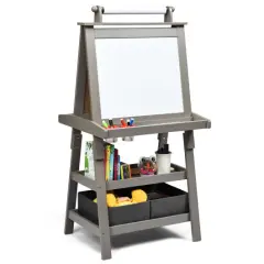 3 in 1 Double-Sided Storage Art Easel Grey