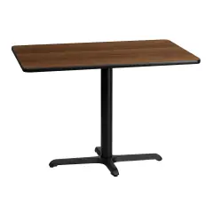 Emma and Oliver 30"x42" Rectangular Laminate Table with 23.5"x29.5" Table Height Base Walnut
