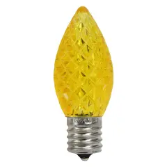 Northlight LED C9 Faceted Christmas Replacement Bulbs - Yellow - Pack of 25