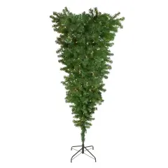 Northlight 5.5' Pre-Lit Medium Spruce Upside Down Artificial Christmas Tree - Clear Lights Green