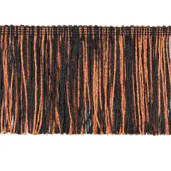 5 Yards of 4" Glitter Chainette Fringe Trim | 5 yard cut Orange