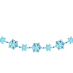Northlight Shiny Snowflakes Christmas Garland - 8' x 1" - Blue - Unlit
