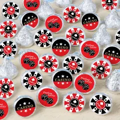 Big Dot of Happiness Las Vegas - Casino Party Small Round Candy Stickers - Party Favor Labels - 324 Count