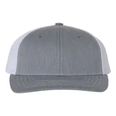 Richardson&reg; Youth Trucker Snapback Cap Heather Grey/ White