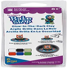 Sculpey Bake Shop Oven-Bake Clay 1oz 6/Pkg-Glow-In-The-Dark