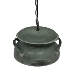 Milk Can Pendant in Weathered Zinc
