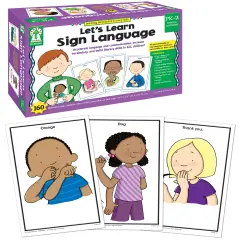 Key Education 160 American Sign Language Flash Cards for Kids, ASL Flashcards for Preschool, Kindergarten, 1st and 2nd Grade Learners With Signing Illustrations
