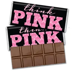 Breast Cancer Awareness Candy Favors Belgian Chocolate Bars