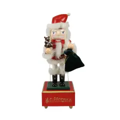 Nutcracker Factory 12" Red Musical and Animated Santa Claus Christmas Nutcracker