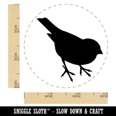 Sparrow Bird Solid Self-Inking Rubber Stamp for Stamping Crafting Planners Red