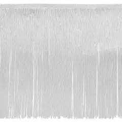 5 Yards of 12" Chainette Fringe Trim | 5 yard cut White
