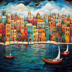 Sunsout Harlequin Boardwalk 500 pc Jigsaw Puzzle 61630