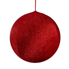 Northlight Inflatable Tinsel Christmas Ball Ornament Outdoor Commercial Decoration - 19.5" -Red