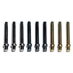 WE Games Standard Metal Cribbage Pegs with Velvet Pouch - Set of 9 (Brass, Silver & Black)