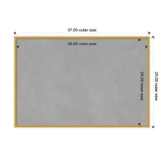 Paige Wood Framed Magnetic Board Paige White Gold
