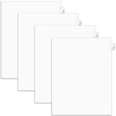 Avery Legal Exhibit Binder Dividers, Preprinted No. 2 Side Tabs, Unpunched Letter Size, 25 Tabs per Set, 4 Packs, 100 Tabs Total (11912)