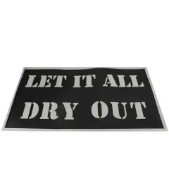 Avon 27.75" Black and White Let it All Dry Out Bar Mat