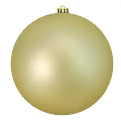 Northlight Matte Shatterproof Commercial Christmas Ball Ornament - 8" (200mm) - Champagne Gold