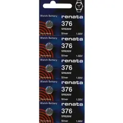 376 Watch Battery - Strip of 5 Batteries