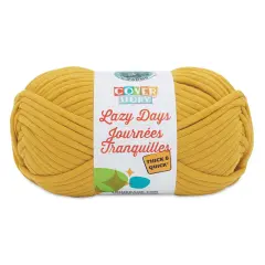 Lion Brand Cover Story Lazy Days Thick & Quick Yarn - Mustard, 125 yards