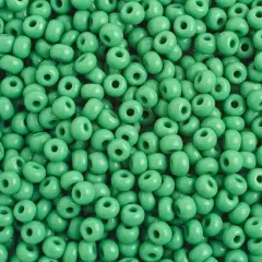 John Bead 6/0 Opaque Czech Glass Seed Beads, 500g Medium Green