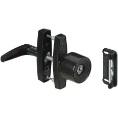 Keyed Universal Knob Latches Black