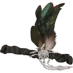 Brown Charleston Classic 20s Flapper Girl Head Feather