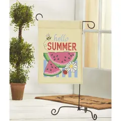 HerrschnersHello Summer Porch Flag Stamped Cross-Stitch Kit Multicolor